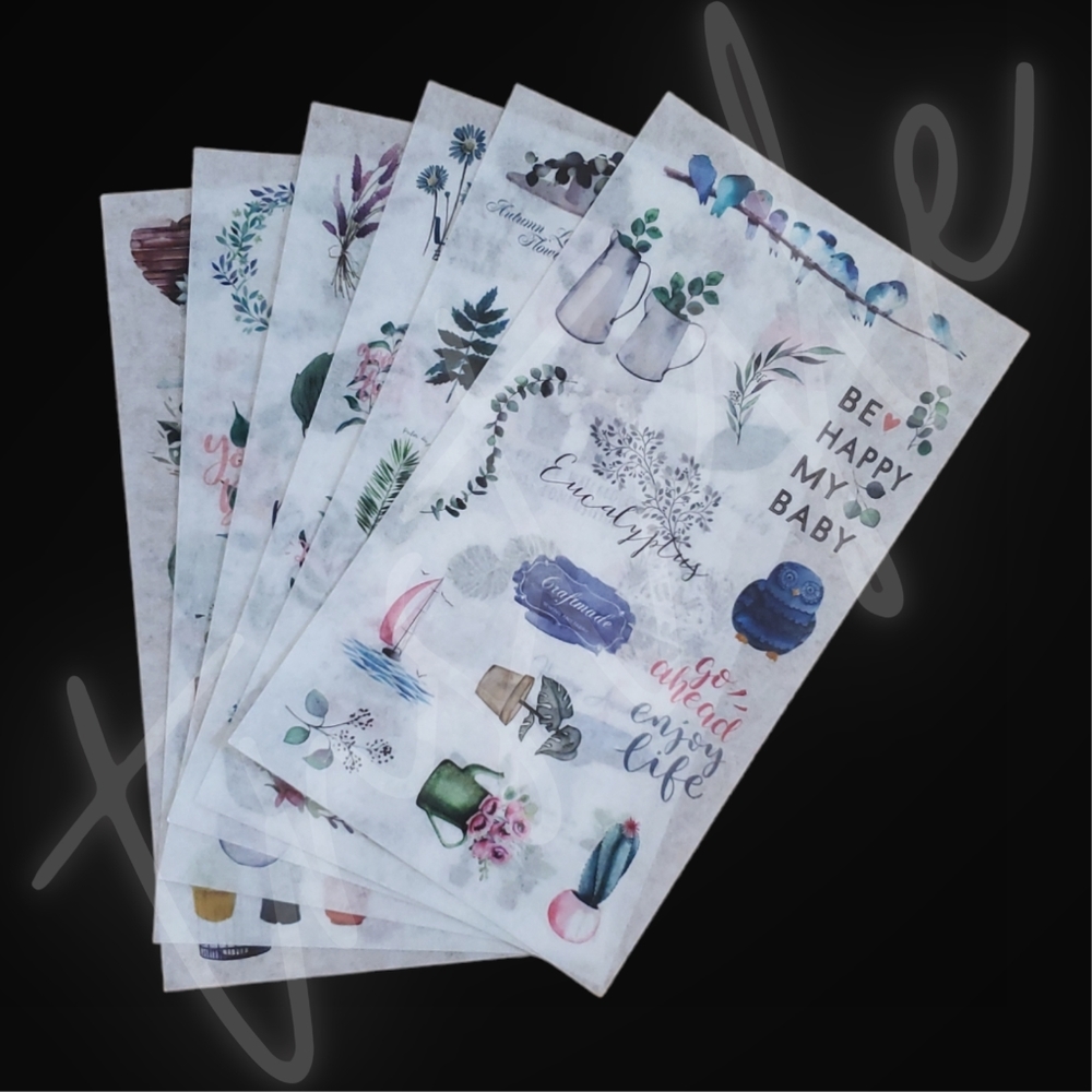 ⭐️3/$20⭐️ Rustic Greetings Themed Washi Sticker Sheets